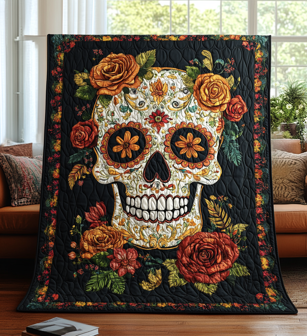 Dia De Los Muertos Quilted Blanket Boho Bedroom Ideas Fathers Day Gifts For Husband