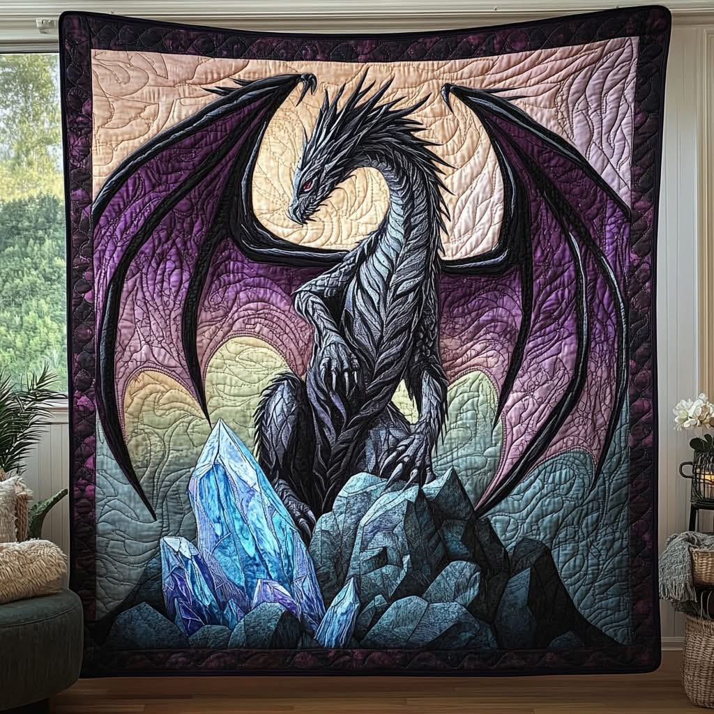 Dragon Flame Quilted Blanket Themed Items Great Presents For Dragon Lovers