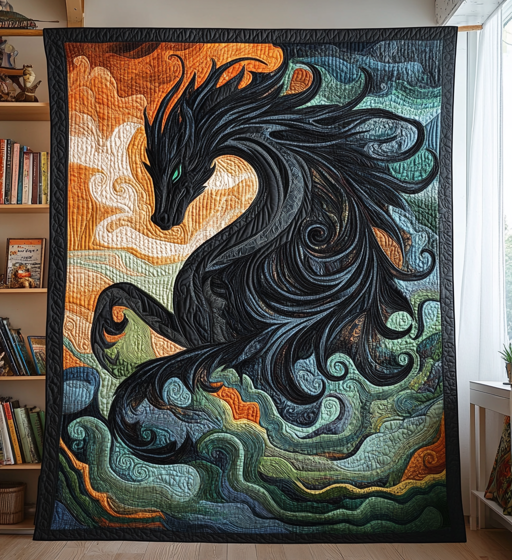 Dragon Obsidian Quilted Blanket Best King Sheet Set Dragon Gift Ideas