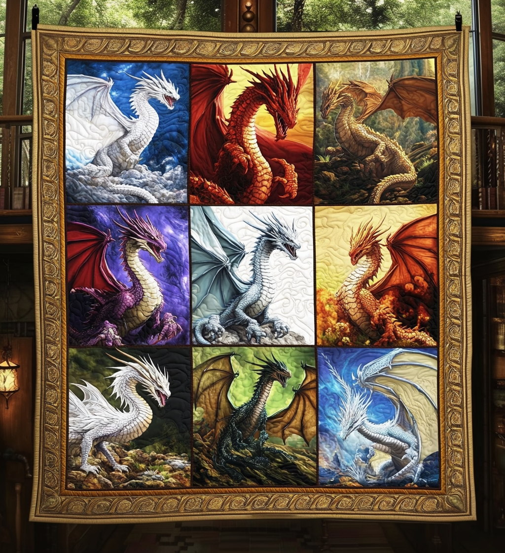Dragon Symphony Quilted Blanket Nice Bed Sheet Sets Dragon Themed Presents