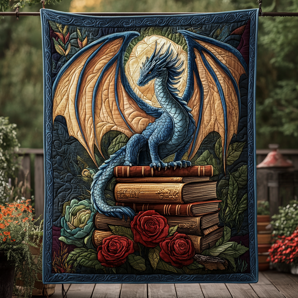 Dragon Wisdom Quilted Blanket Bedspreads Best Dragon Gifts