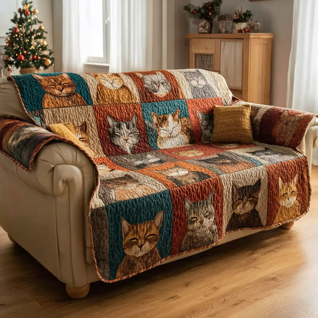 Dreamy Cat Nap Quilted Sofa Cover Cool Couch Covers Present Ideas For Cat Lovers