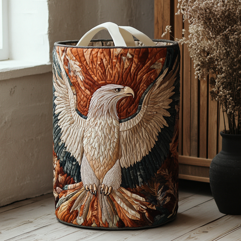 Eagle Rise Quilted Laundry Basket Durable Quilted Laundry Basket for Home Organization