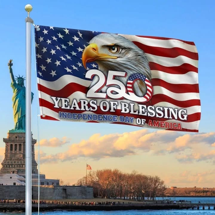 Eagle USA 250 Years Of Blessing Flag Independence Day Of America 2026 Flag Patriotic Home Decor