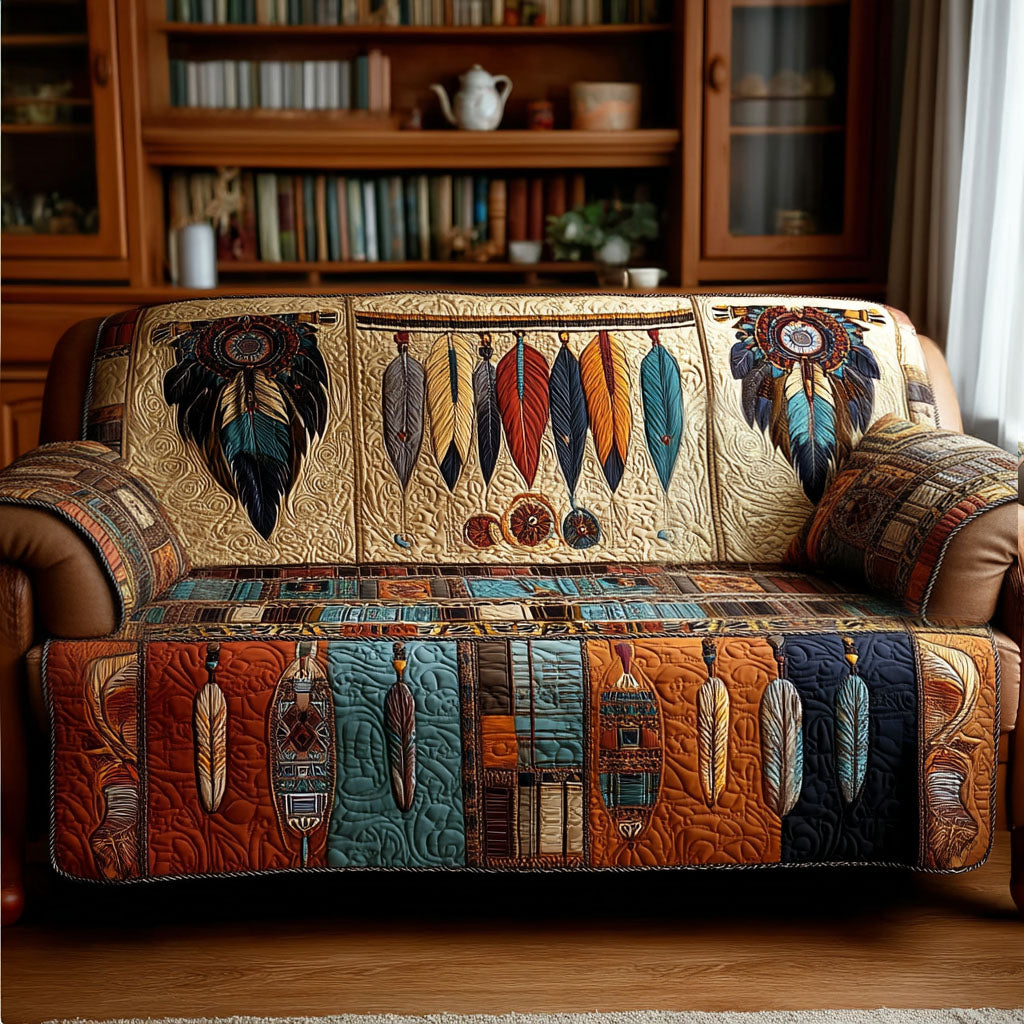 Earthbound Stories Quilted Sofa Cover Couch Covers Native American Christmas Gifts