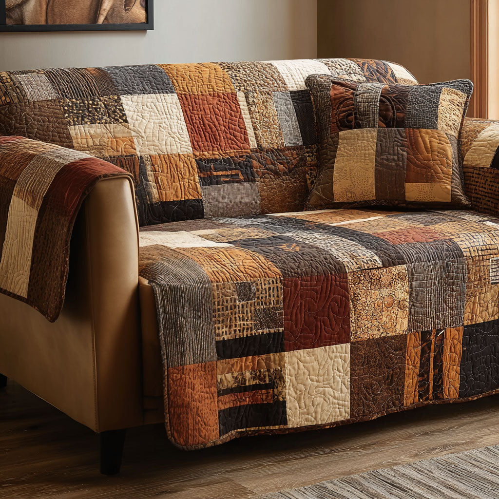 Earthcraft Patch Quilted Sofa Cover Sofa Furniture Slip Covers Melanin Black Women Gift Ideas