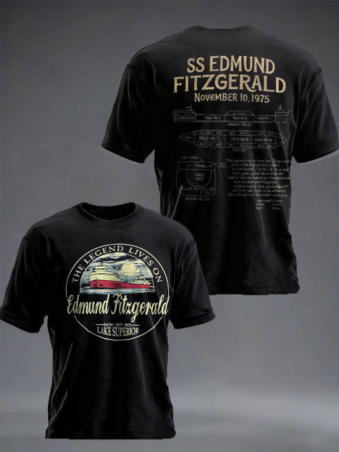 Edmund Fitzgerald The Legend Lives On T-Shirt SS Edmund Fitzgerald November 10Th 1975 Merch