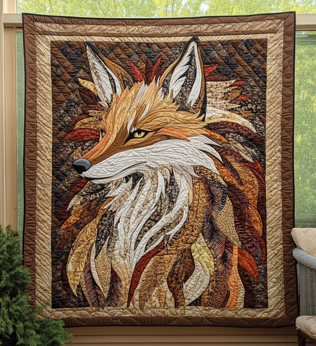 Elegant Fox Quilted Blanket Comforter Sets Father Daughter Gifts