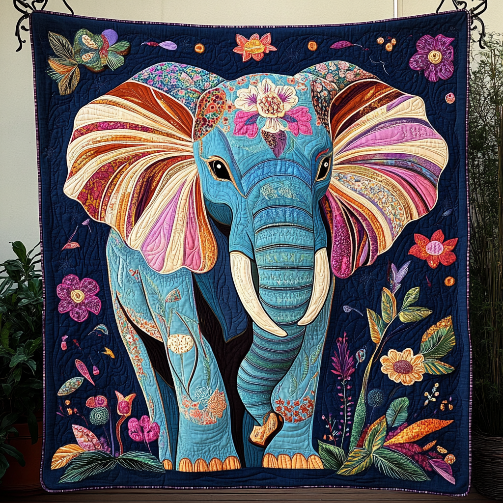 Elephant Graceful Roam Quilted Blanket Cool Bedroom Ideas Best Gifts For Elephant Lovers