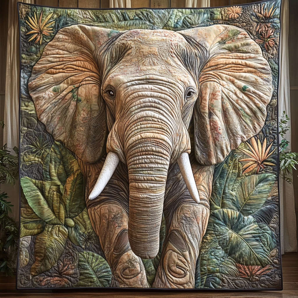 Elephant Wild Whisper Quilted Blanket Great Sheet Sets Simple Father's Day Gift Ideas