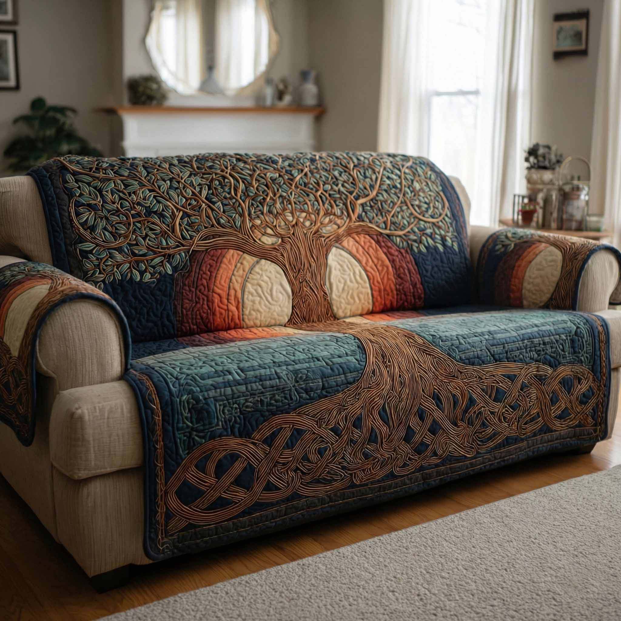 Ember Canopy Quilted Sofa Cover Couch Protector Tree Of Life Gifts For Men