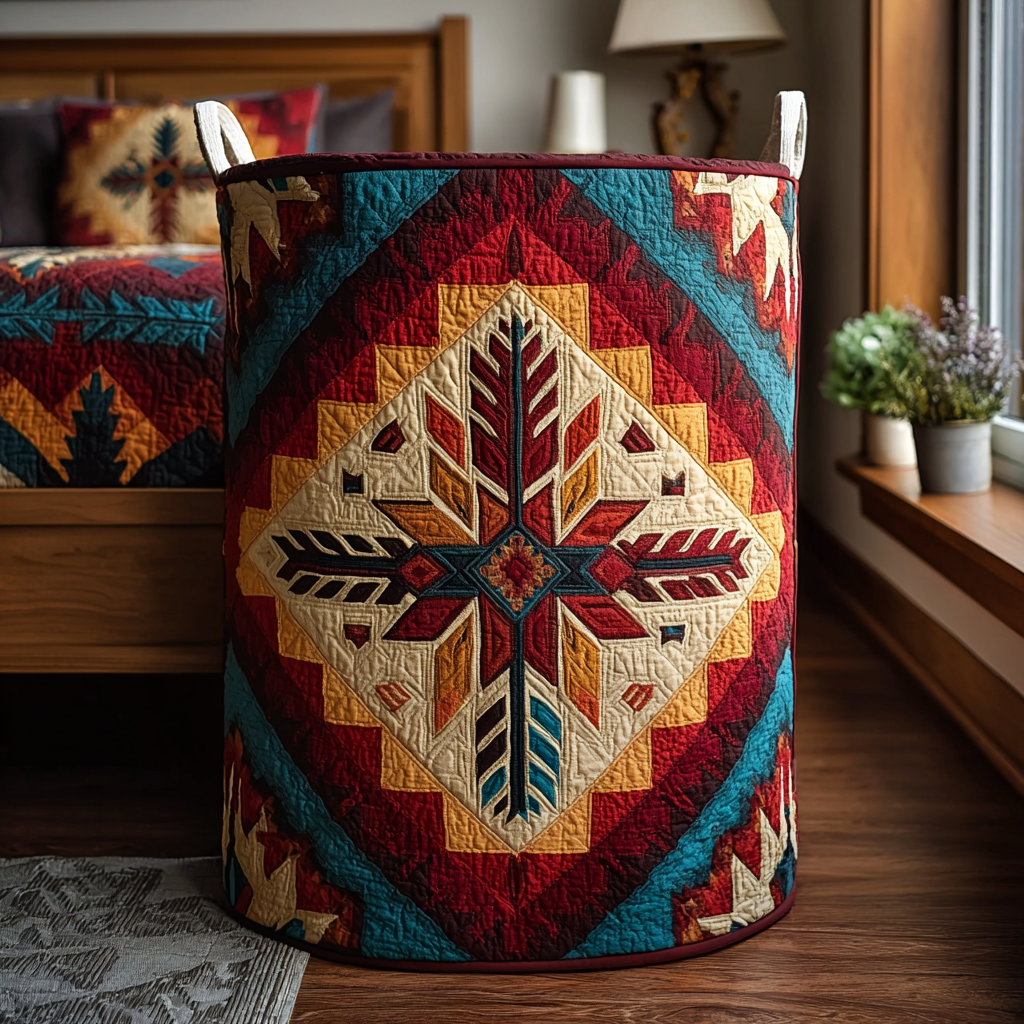Ember Light Quilted Laundry Basket Useful Quilted Laundry Basket Gift for Housewarming