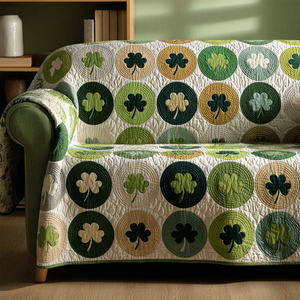 Emerald Spirit Quilted Sofa Cover Best Sofa Covers St Patrick's Day Gifts For Her
