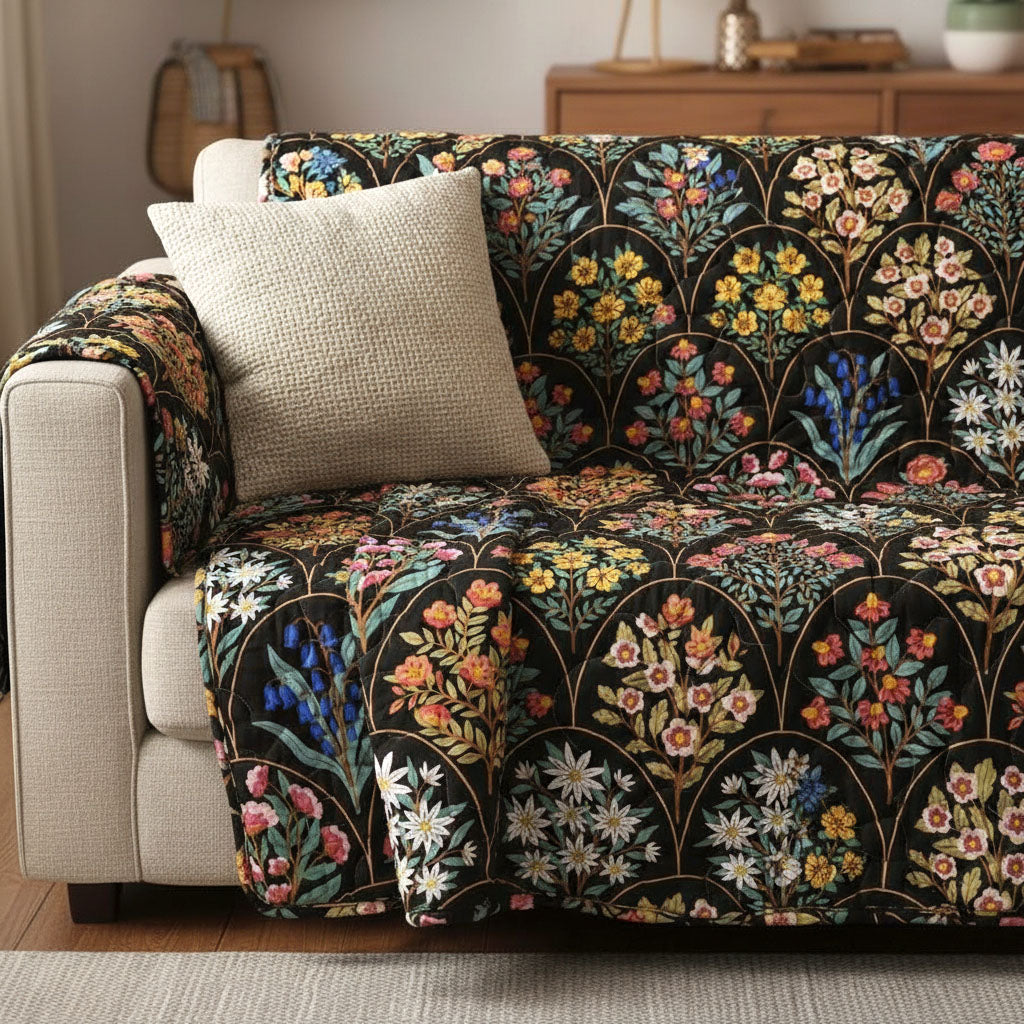 Enchanted Flora Quilted Sofa Cover Sectional Couch Covers Best Mother's Day From For Husband