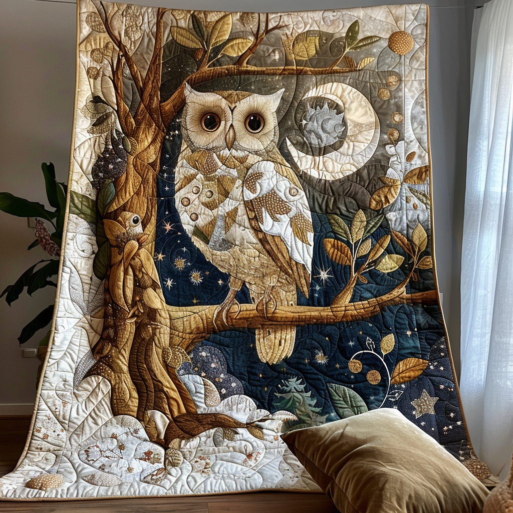 Enchanting Owl Quilted Blanket Boho Bedroom Ideas Best Father's Day Special Gifts