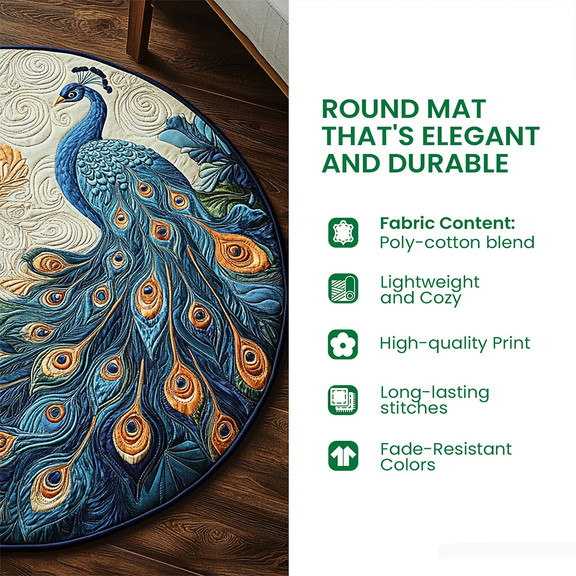 Eternal Beacon Quilted Round Mat Entrance Way Ideas Best Gifts For Beach Lovers - Image 4