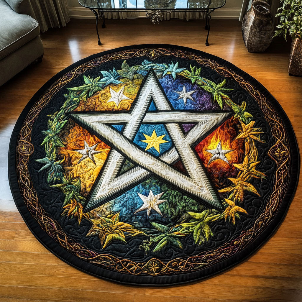 Eternal Quilted Round Mat Home Front Door Design Autumn Themed Gifts