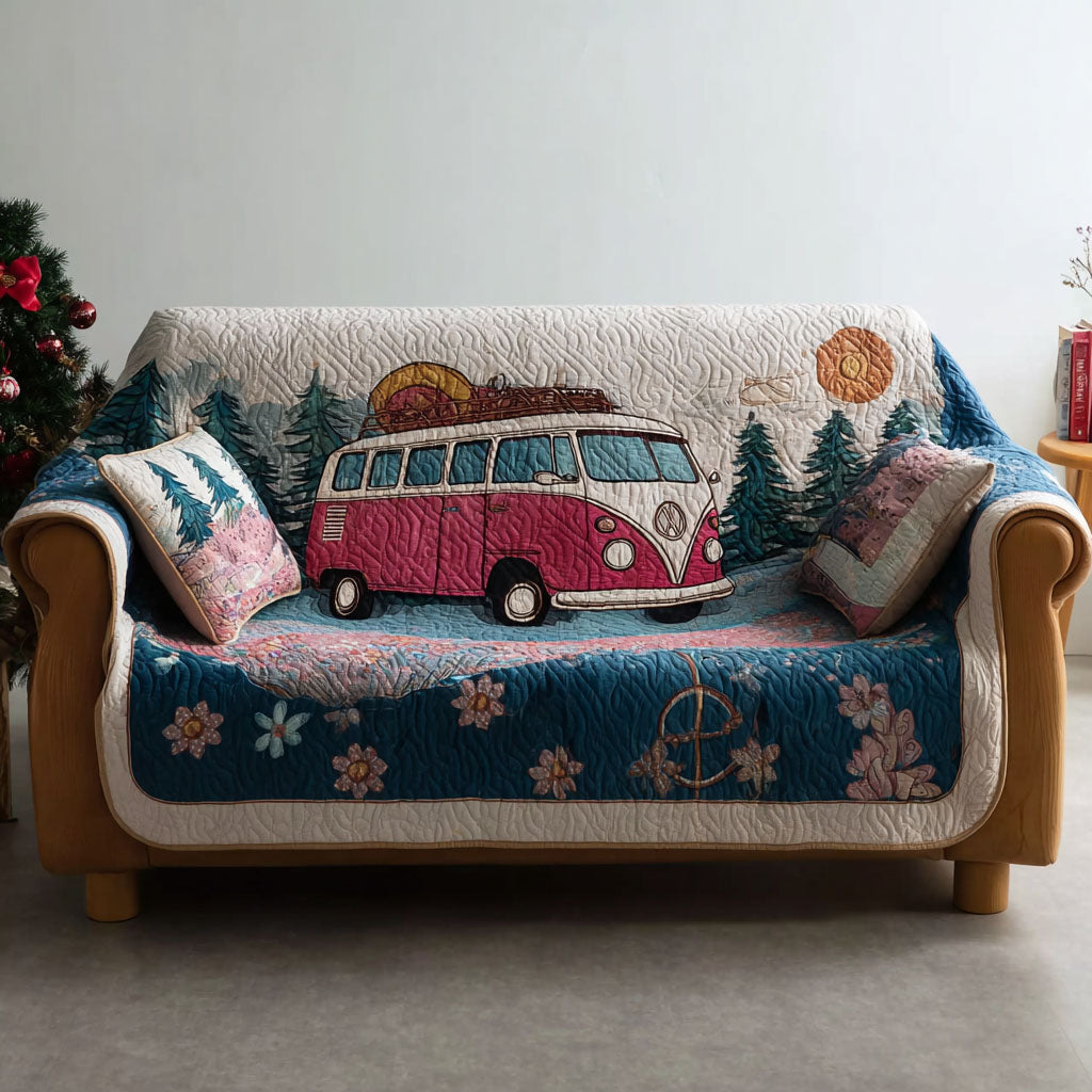 Eternal Wander Quilted Sofa Cover Sofa Couch Cover Best Gifts For Hippies