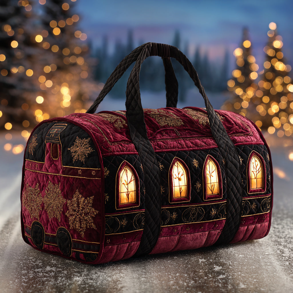 Express Christmas Train Quilted Duffle Bag Duffle Bag Womens Large Christmas Gifts For Mom