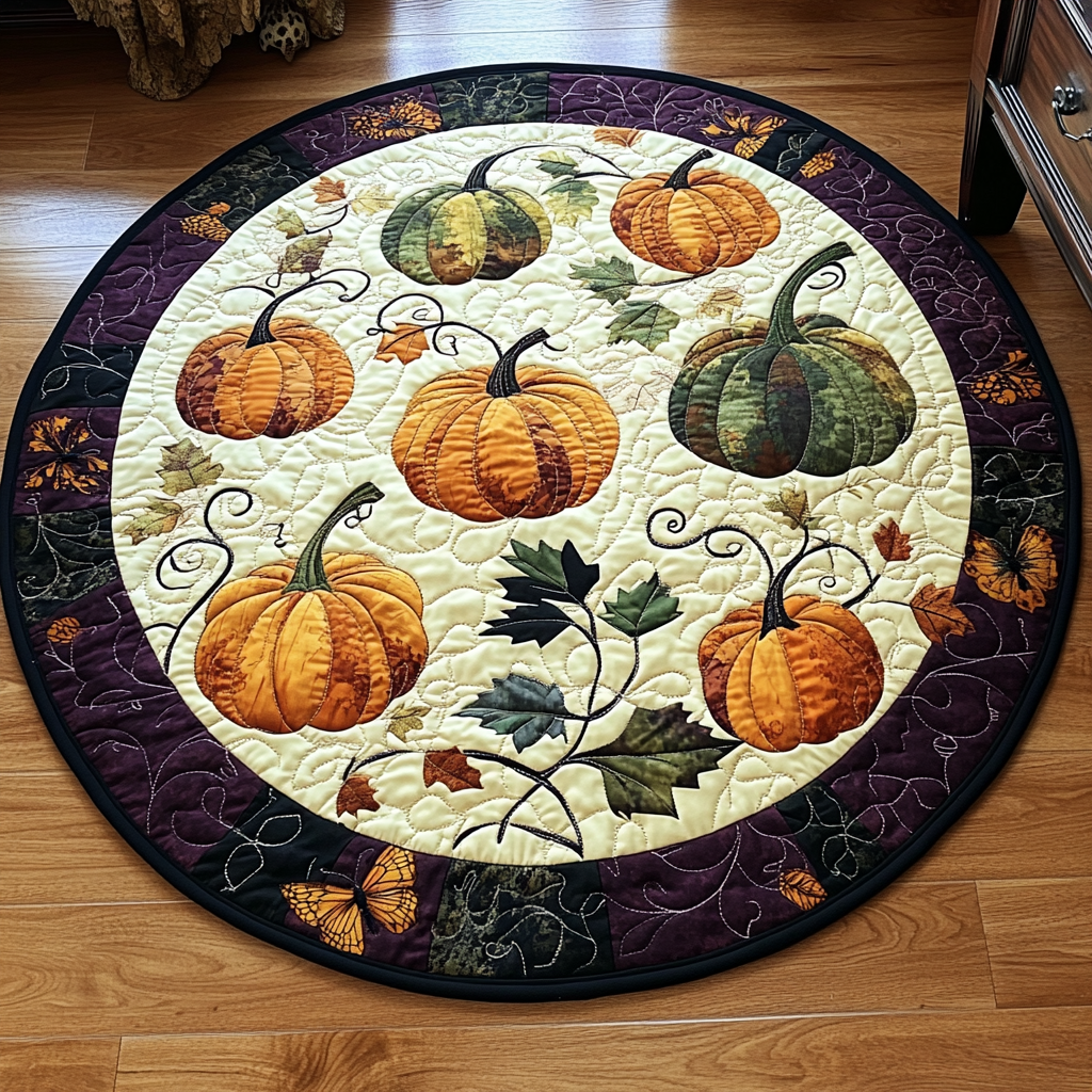 Fall Quilted Round Mat Front Entryway Ideas Gifts For Hobby Farmers