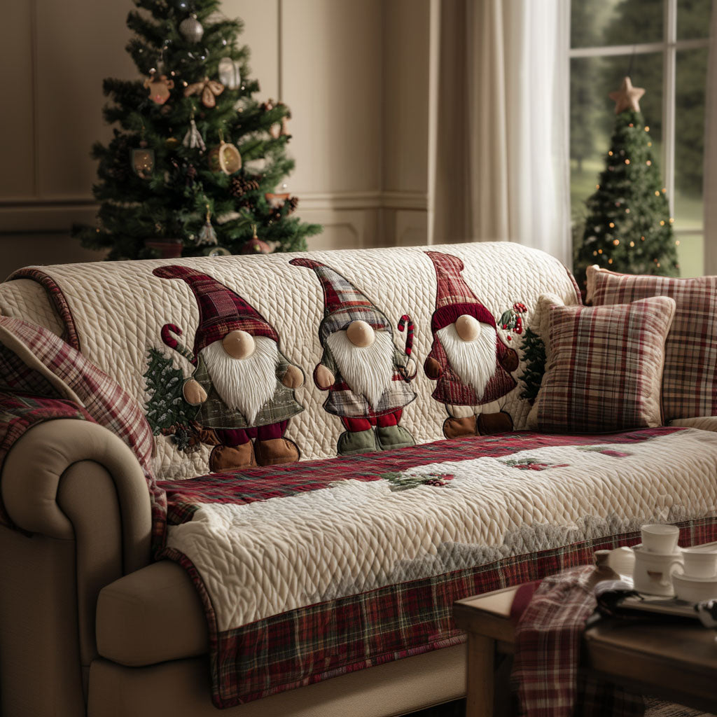 Festive Little Friends Quilted Sofa Cover Best Couch Covers Best Christmas Gifts