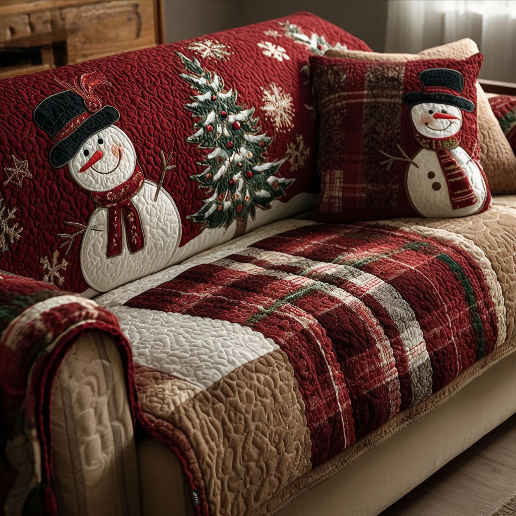 Festive Nights Quilted Sofa Cover Holiday Living Decorations Best Gifts For Grandma