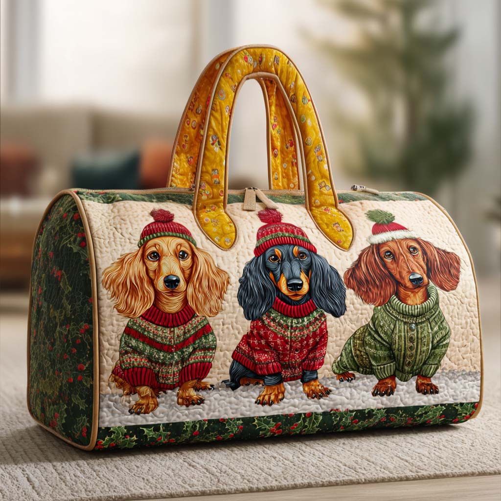 Festive Trio Quilted Duffle Bag Women's Carry On Duffel Bag Good Christmas Gifts
