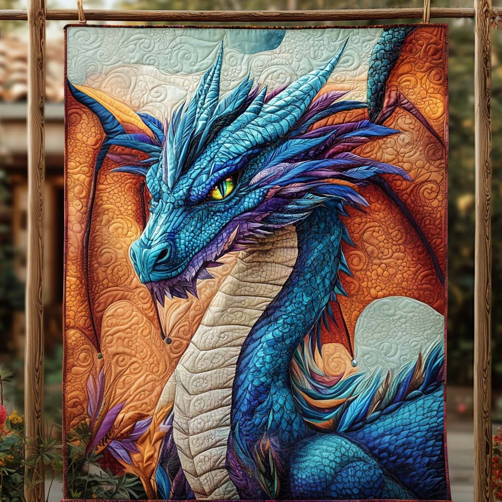 Fiery Glare Quilted Blanket Bedroom Ideas Dragon Gifts For Dad