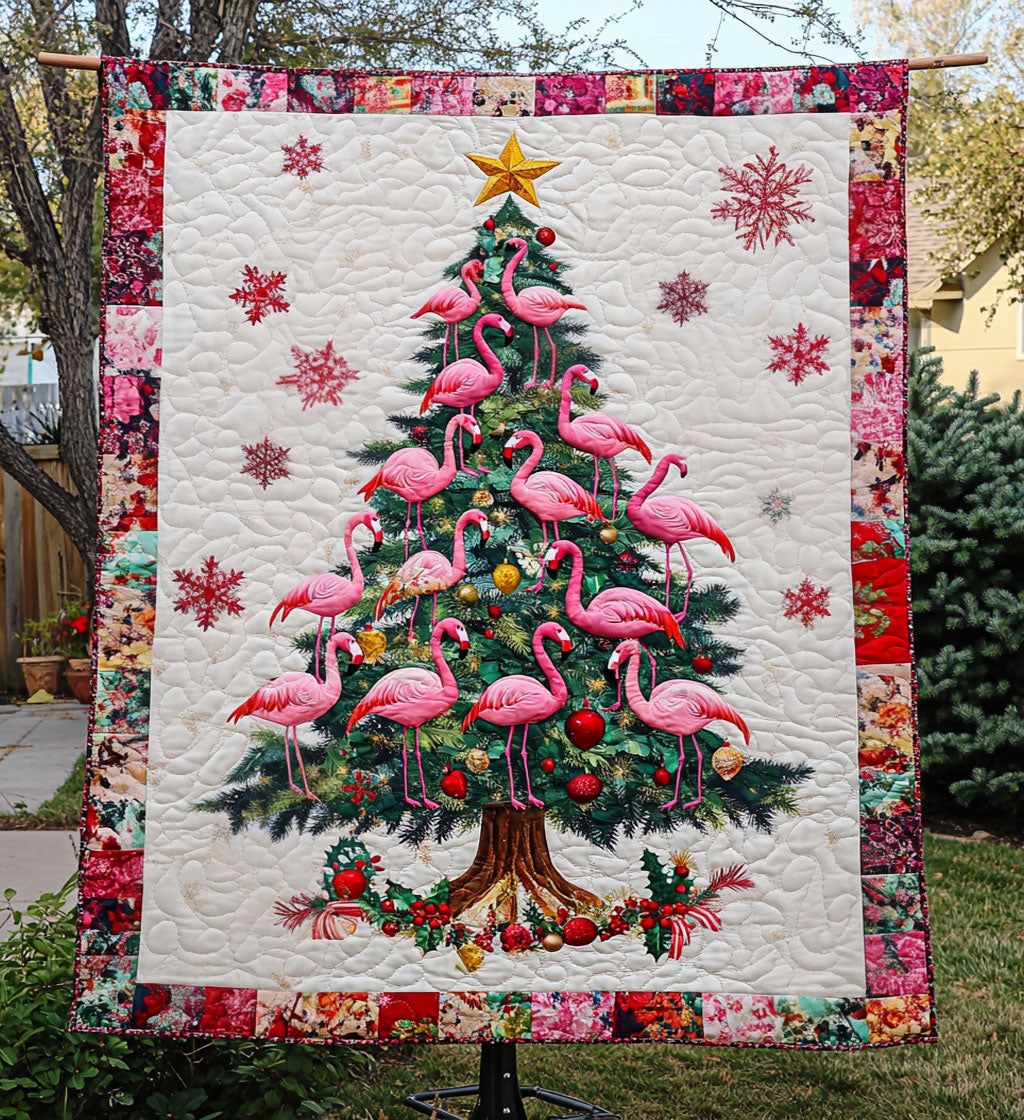 Flamingo Charm Quilted Blanket Over The Bed Decor Flamingo Gifts For Ladies