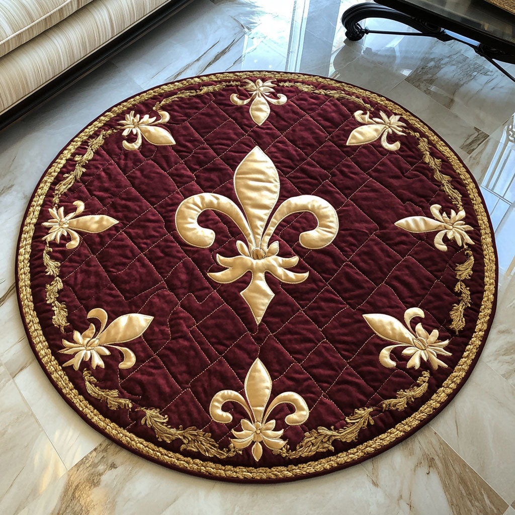 Fleur Royale Quilted Round Mat Foyer Christmas Decor Gifts For The Flower Lover