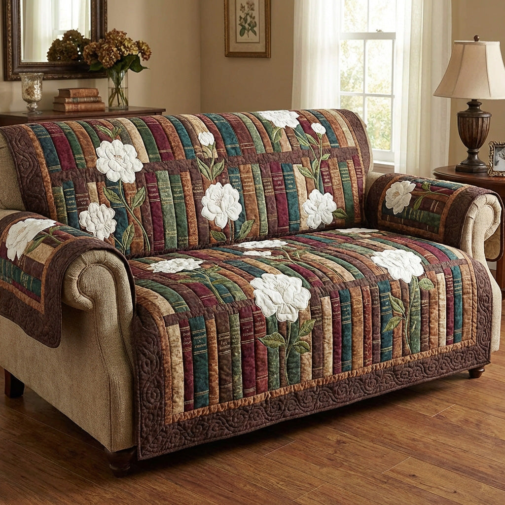 Floral Book Cottage Quilted Sofa Cover The Best Couch Covers Best Unique Book Gifts