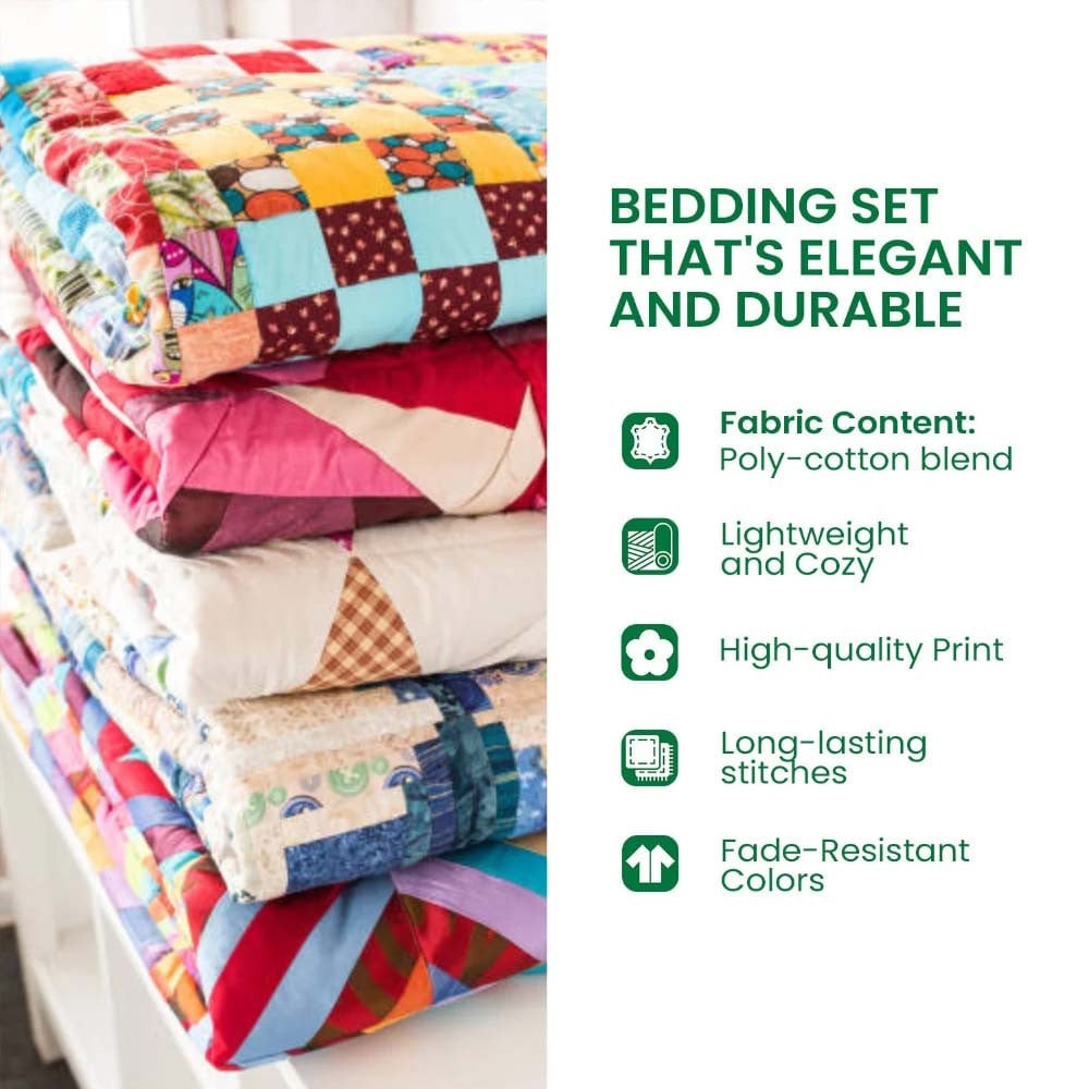 Floral Patchwork Quilted Bedding Set Duvet Cover Best Christmas Gift Ideas For 2025 - Image 4