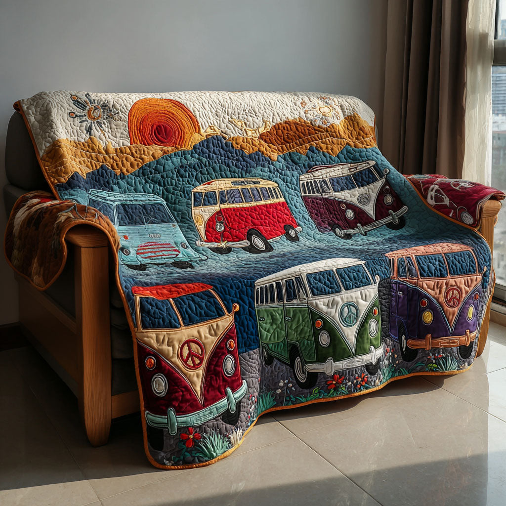 Flower Power Path Quilted Sofa Cover Couch Protector Birthday Gifts For Friends