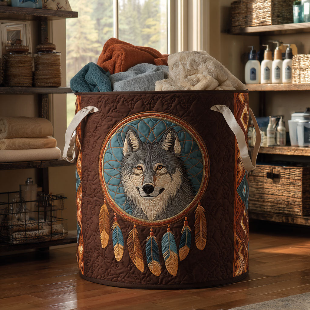 Forest Alpha Quilted Laundry Basket Trendy Quilted Laundry Hamper Gift for Modern Living