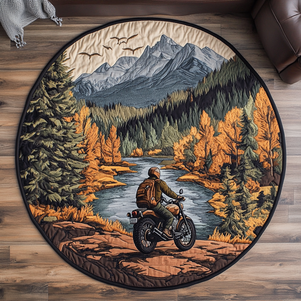 Forest Escape Quilted Round Mat Entryway Rug Ideas Gifts For Forestry Majors