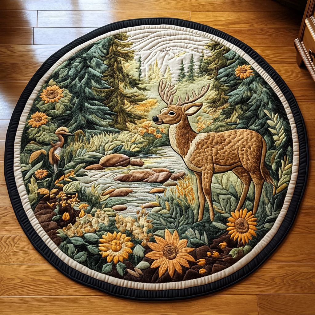 Forest Grace Quilted Round Mat Home Front Door Design Christmas Ideas For A Farmer