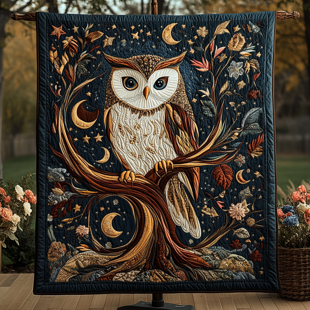 Forest Guardian Quilted Blanket Cozy Bedroom Decor Unique Gifts For Dad