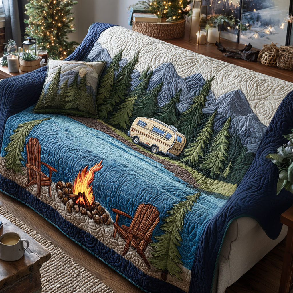 Forest Retreat Quilted Sofa Cover Best Slip Covers For Furniture Unique Ralated Camping Gifts