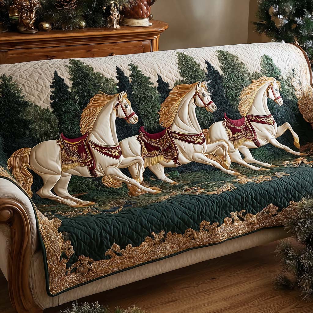 Forest Rider Quilted Sofa Cover Pretty Sofa Covers Equestrian Christmas Gifts