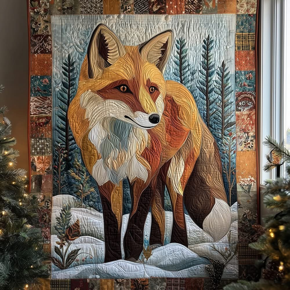 Fox Quilted Blanket Fox Christmas Holiday Gifts Ideas For Your Relatives