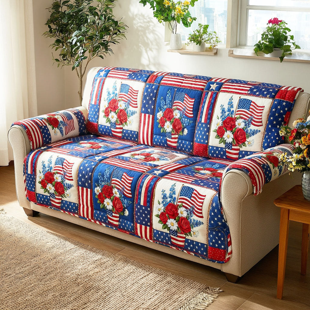 Freedom Garden Quilted Sofa Cover Home And Decor Presents For Mother In Law