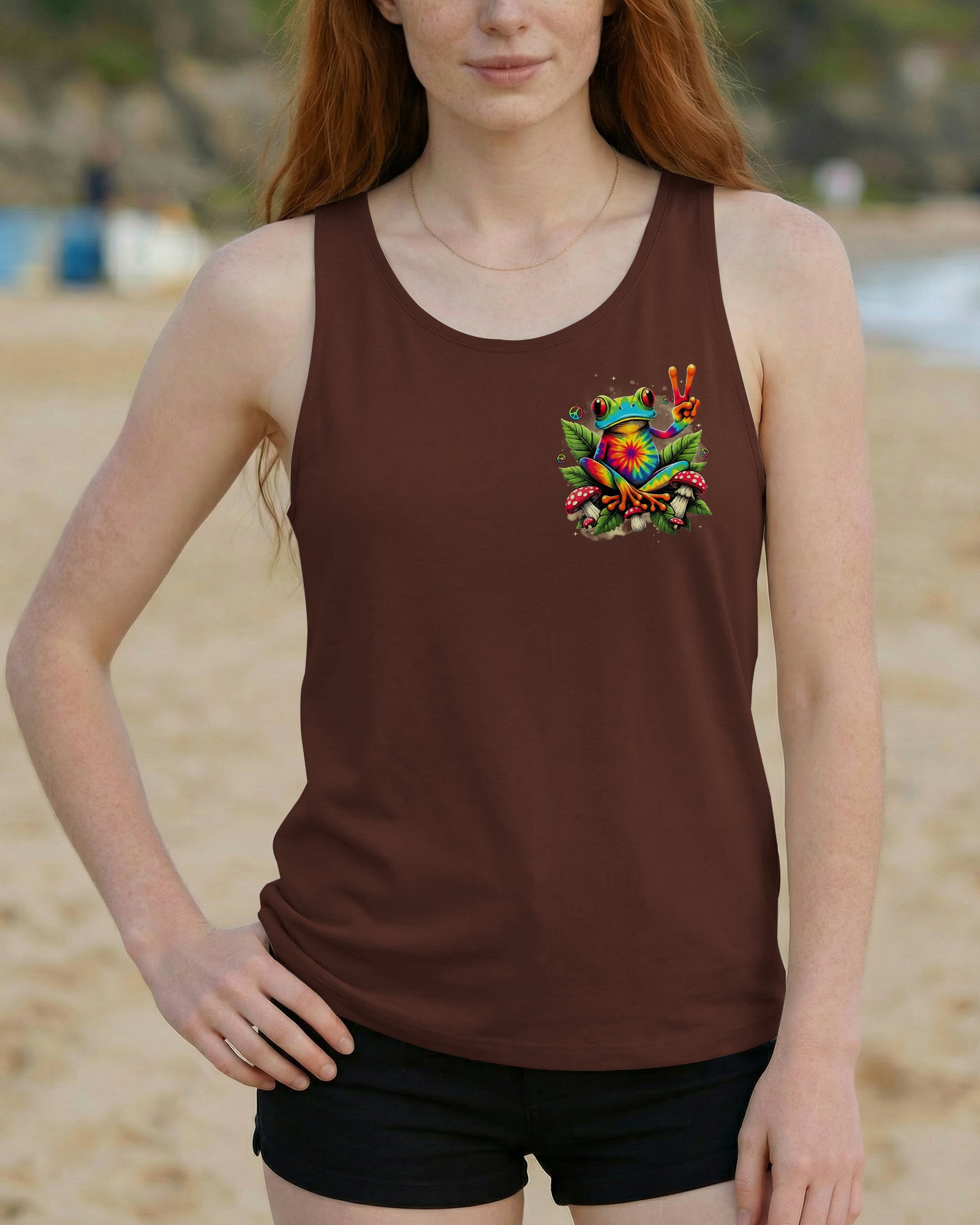Frog Be You The World Will Adjust Tank Top Vibrant Motivational Quote Merch For Wife - Image 2