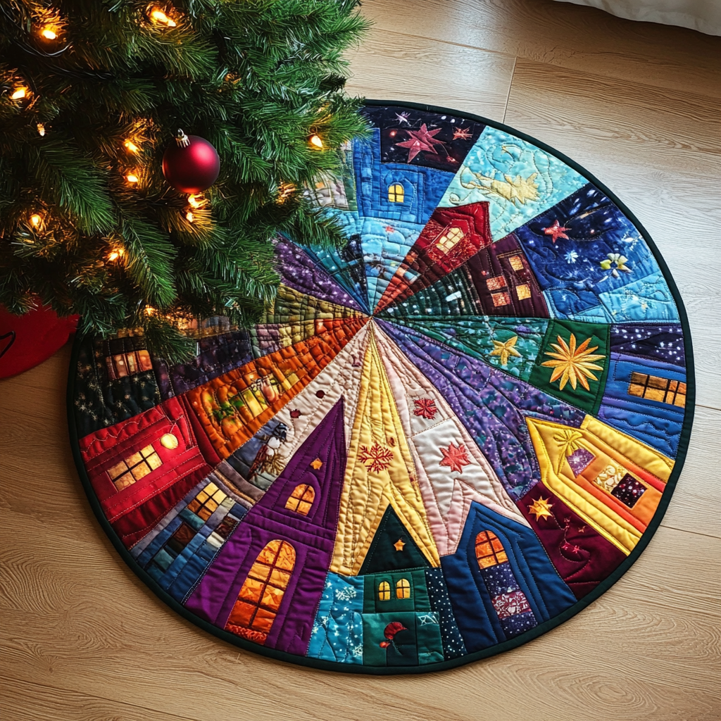 Frosty Fun Quilted Round Mat Foyer Christmas Decor Secret Santa Gifts For Women