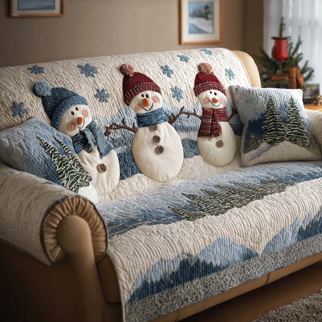 Frozen Lake Quilted Sofa Cover Living Room Decor Ideas Christmas Gifts For Relatives