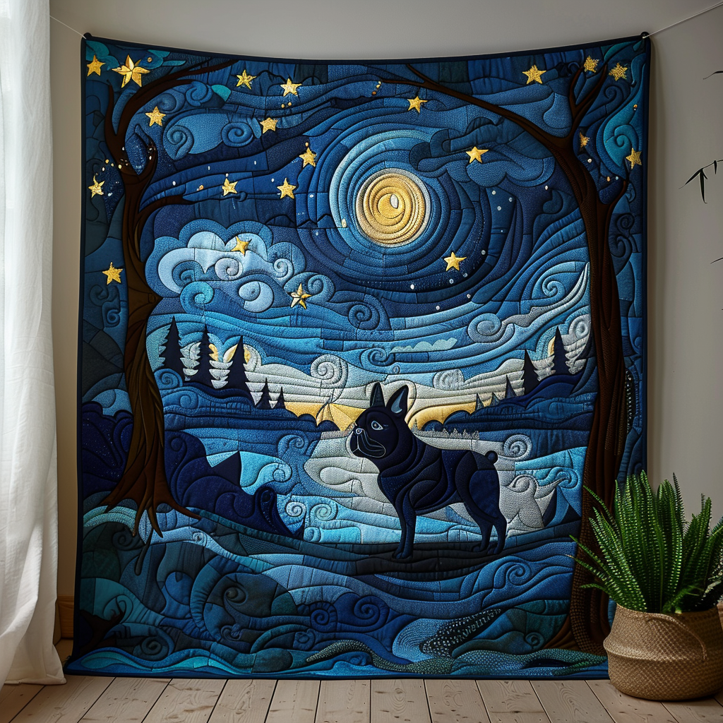 Galaxy Guardian Quilted Blanket Best Bedspread Set French Bulldog Christmas Decorations