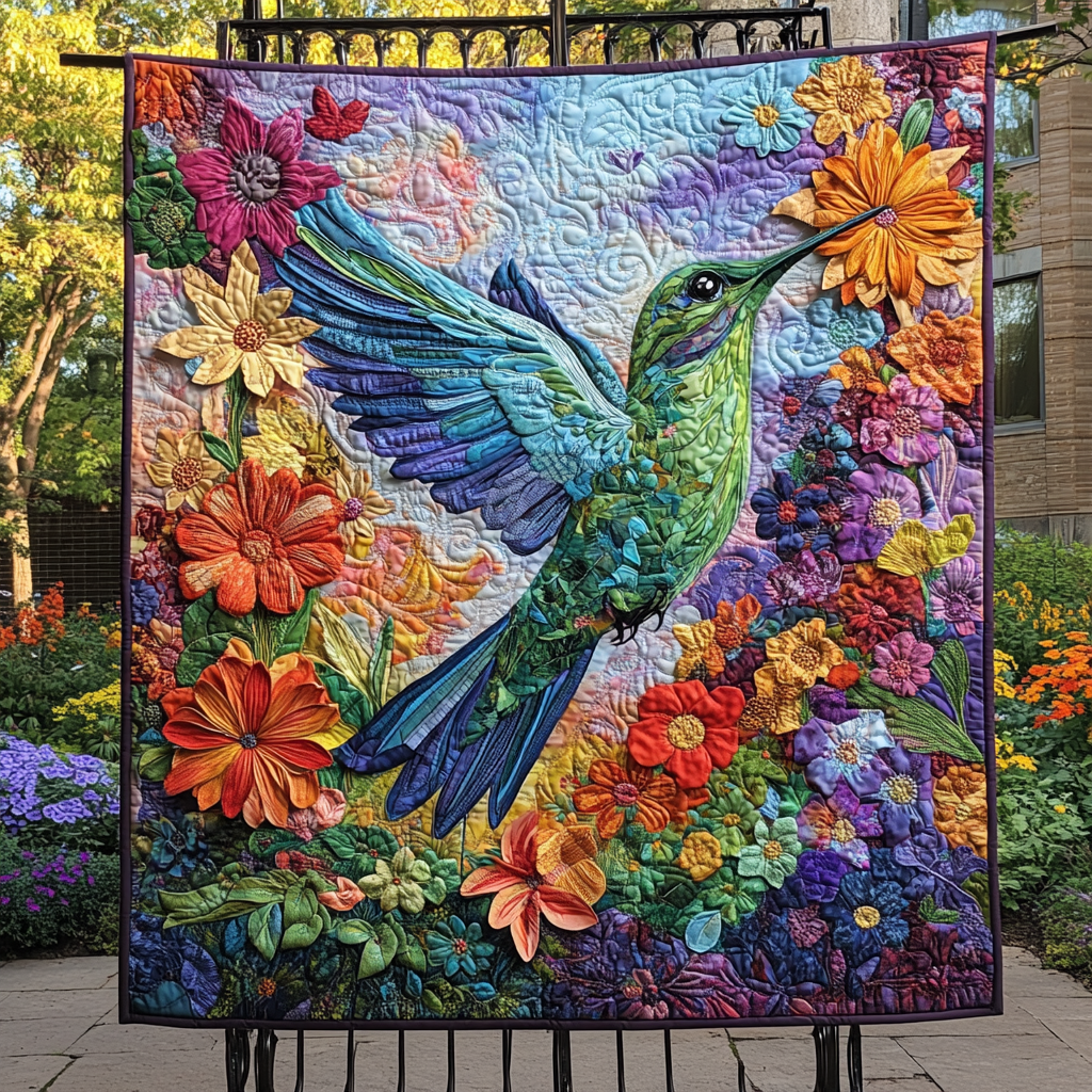 Garden Jewel Quilted Blanket Bedroom Decor Ideas Hummingbird Gifts For Her