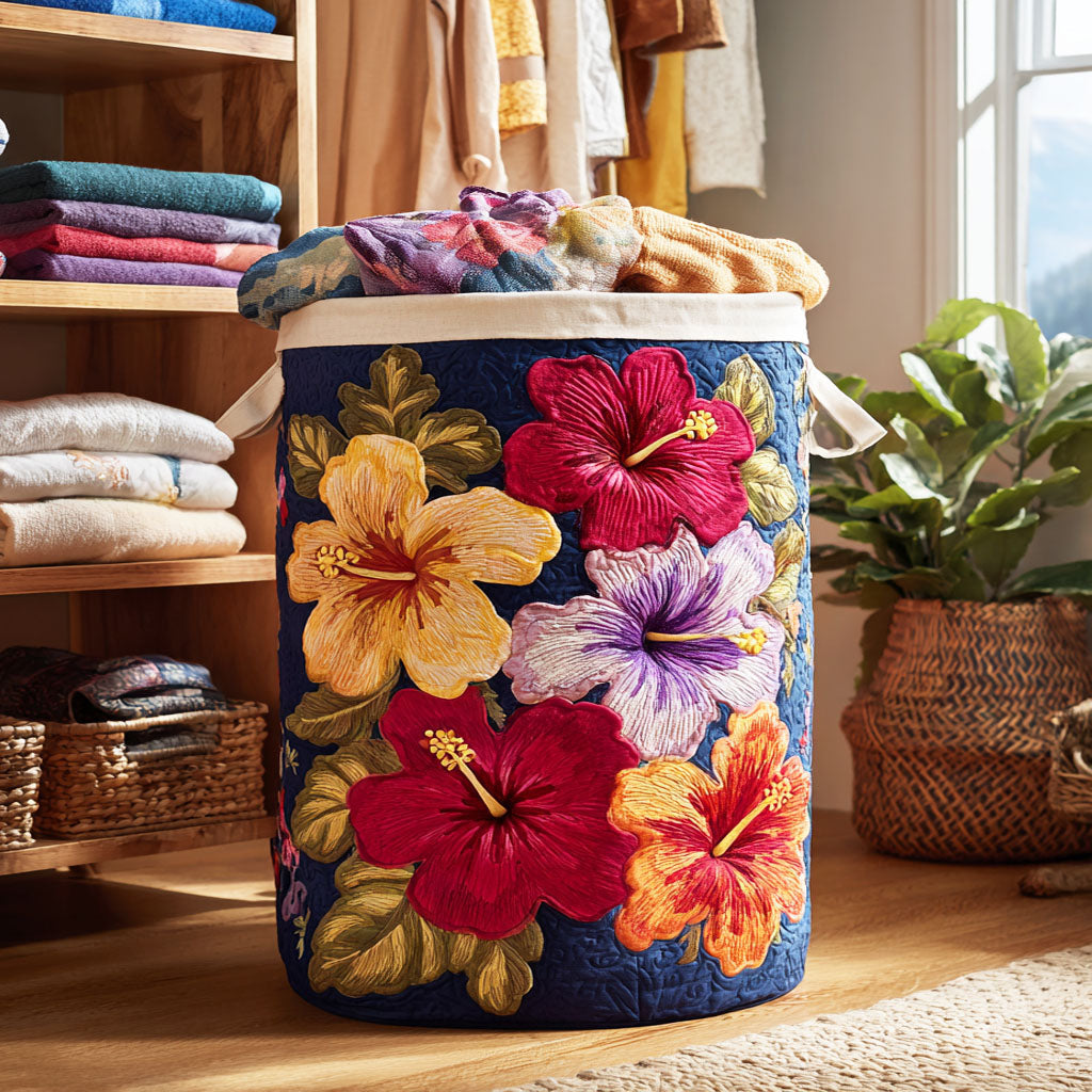 Garden Mix Quilted Laundry Basket Charming Quilted Laundry Basket Gift for Cozy Homes
