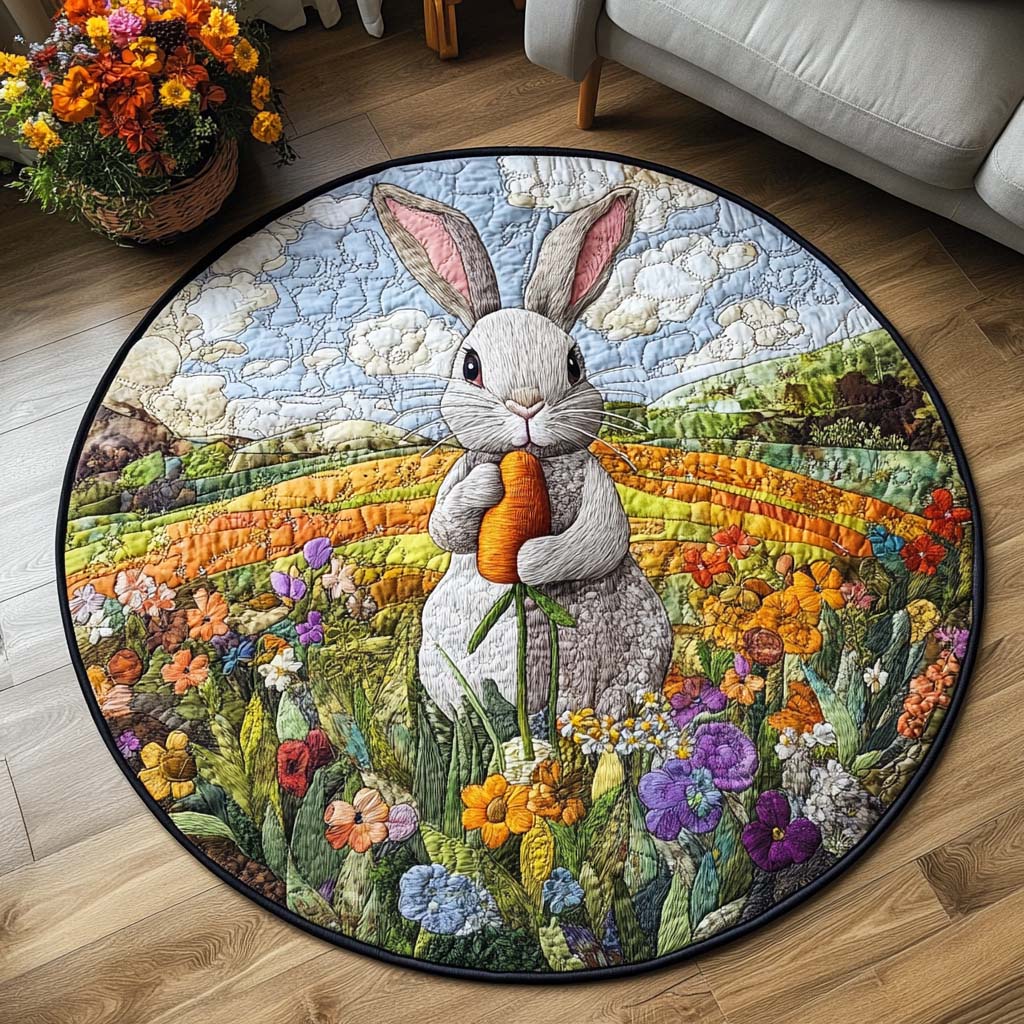 Gentle Hopper Quilted Round Mat Entryway Design Ideas Bunny Subscription Box Us