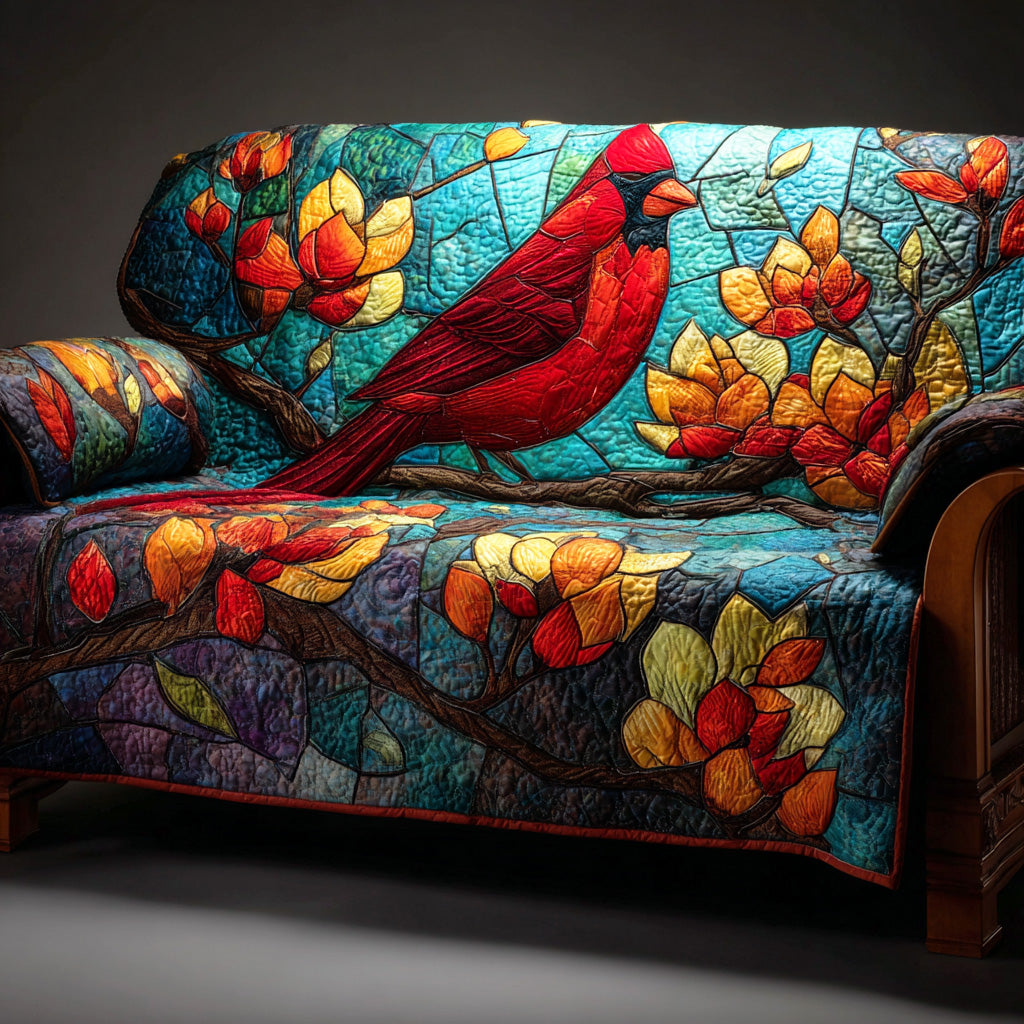 Gentle Red Glow Quilted Sofa Cover Sofa Couch Slipcover Family To Family Christmas Gift Ideas