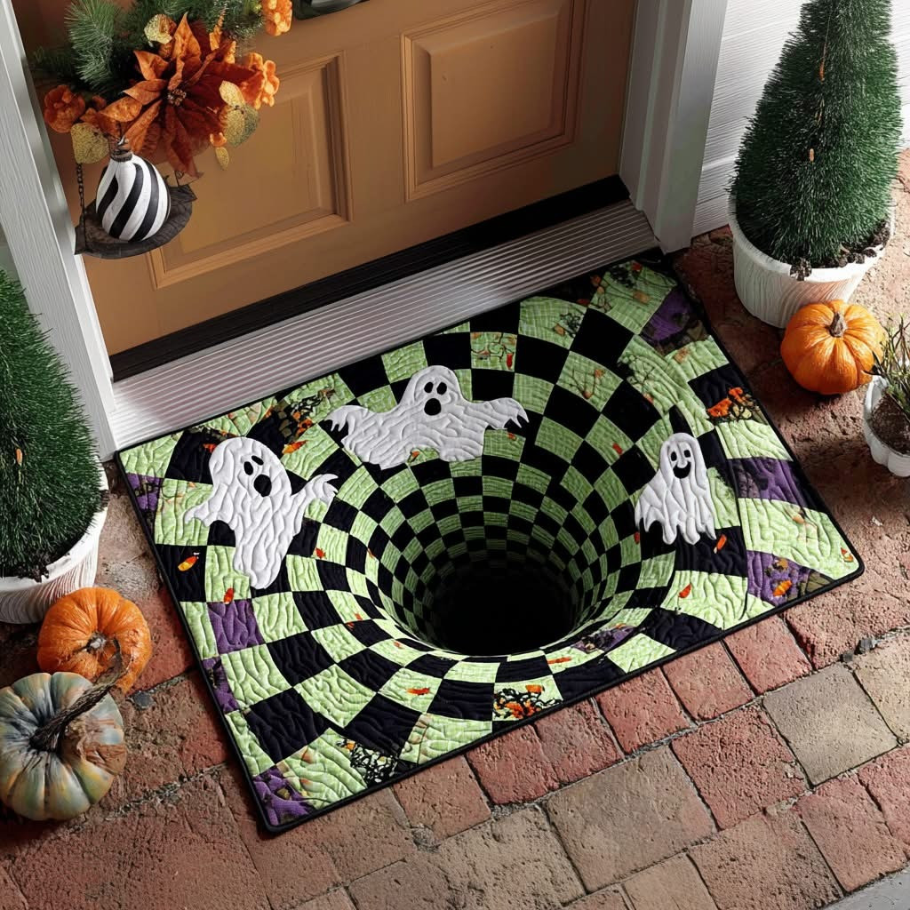 Ghost Haunted Hollow Halloween Doormat Swirl Abyss Hollow Whirl Mat Decorations